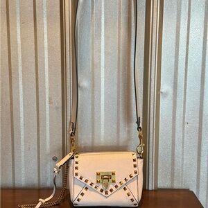 Valentino Garavani Cream Crossbody with Gold Studs